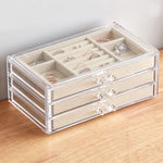 Boîte à Bijoux en Plastique 3 Tiroirs - Vignette | Les Boîtes d'Aphrodite