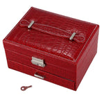Boîte à Bijoux Cuir Rouge - Vignette | Les Boîtes d'Aphrodite