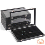 Boîte Bijoux en Cuir Mallette Noire - Vignette | Les Boîtes d'Aphrodite