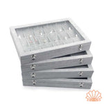 Boîte Bijoux en Velours Gris - Vignette | Les Boîtes d'Aphrodite