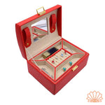 Boîte à Bijoux Rouge en Cuir - Vignette | Les Boîtes d'Aphrodite