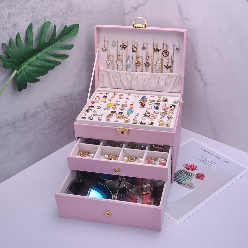 Boîte à Bijoux En Forme De Canapé Rose Velours - Organisateur Pour Pendentifs 16x11x18 Cm - Neuf
