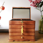Boîte à Bijoux en Bois 4 Tiroirs - Vignette | Les Boîtes d'Aphrodite
