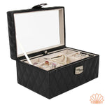 Boîte à Bijoux Cuir Noir - Vignette | Les Boîtes d'Aphrodite