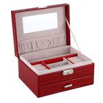 Boîte à Bijoux Cuir Rouge - Vignette | Les Boîtes d'Aphrodite