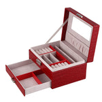 Boîte à Bijoux Cuir Rouge - Vignette | Les Boîtes d'Aphrodite