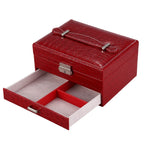 Boîte à Bijoux Cuir Rouge - Vignette | Les Boîtes d'Aphrodite