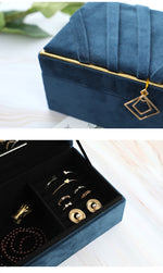 Boîte à Bijoux Velours Bleu - Vignette | Les Boîtes d'Aphrodite