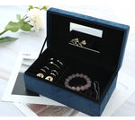 Boîte à Bijoux Velours Bleu - Vignette | Les Boîtes d'Aphrodite