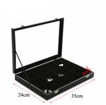 Boîte Bijoux en Cuir Mallette Noire - Vignette | Les Boîtes d'Aphrodite