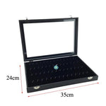 Boîte Bijoux en Cuir Mallette Noire - Vignette | Les Boîtes d'Aphrodite