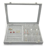 Boîte Bijoux en Velours Gris - Vignette | Les Boîtes d'Aphrodite