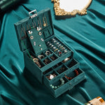 Boîte à Bijoux en Velours Vert - Vignette | Les Boîtes d'Aphrodite