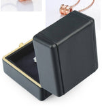 Écrin à Bague Noir en Cuir - Vignette | Les Boîtes d'Aphrodite