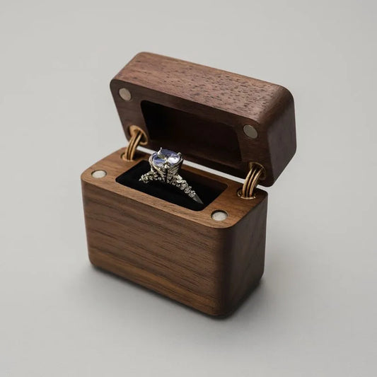 Écrin Bague en Bois