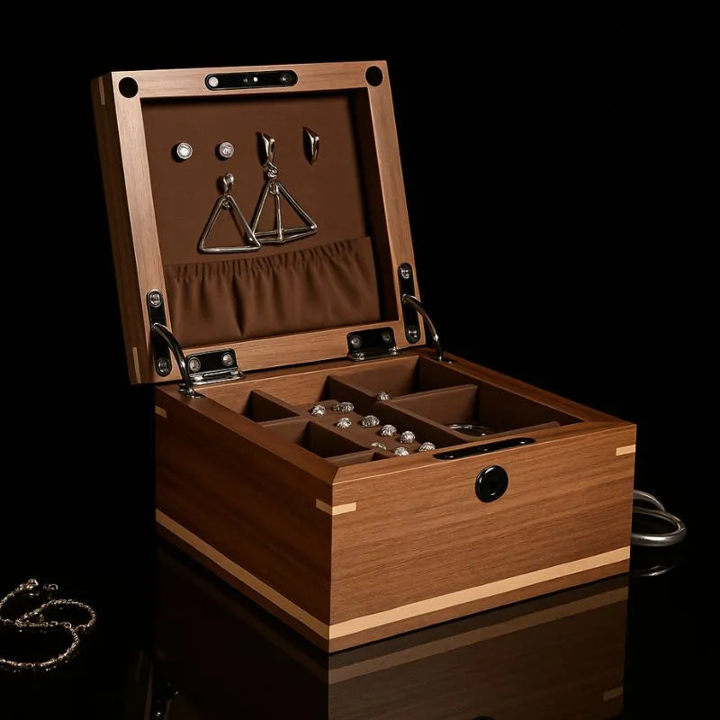 Coffret à Bijoux en Noyer foncée
