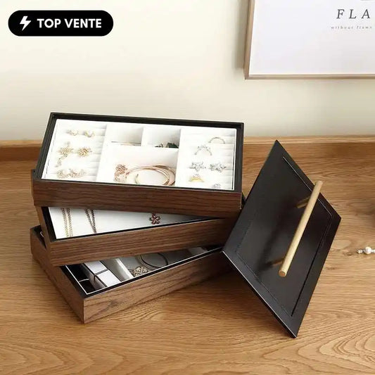boite bijoux bois cuir