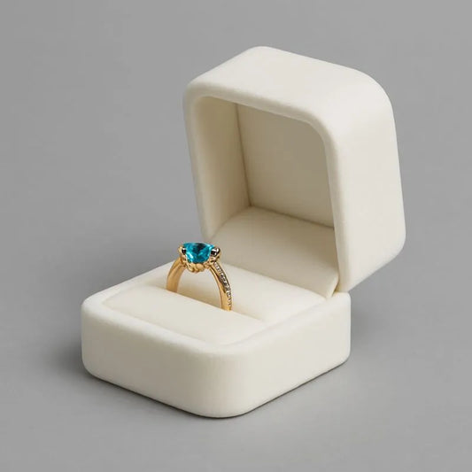 Écrin à Bijoux Velours Blanc