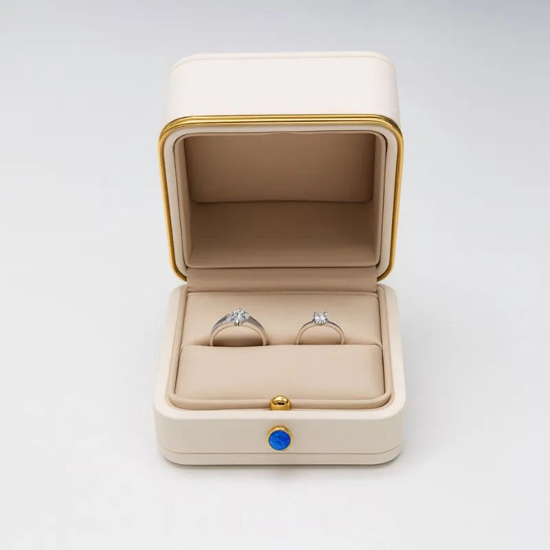 écrin à bijoux métal blanc