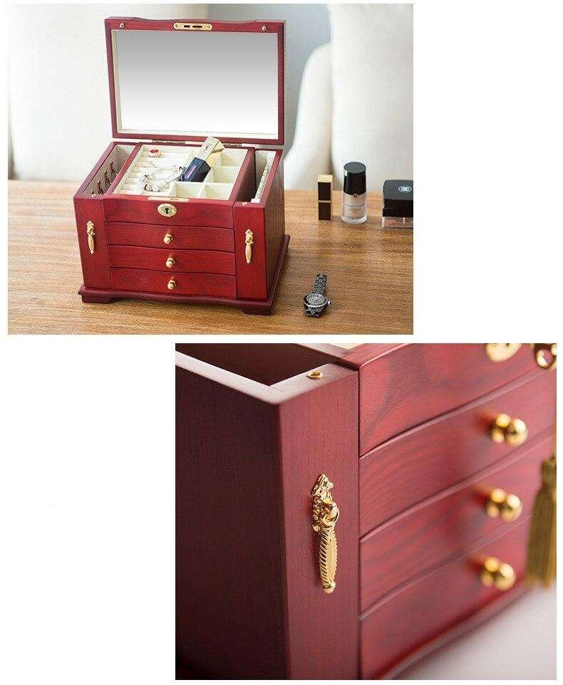 Boîte à Bijoux en Bois Fille