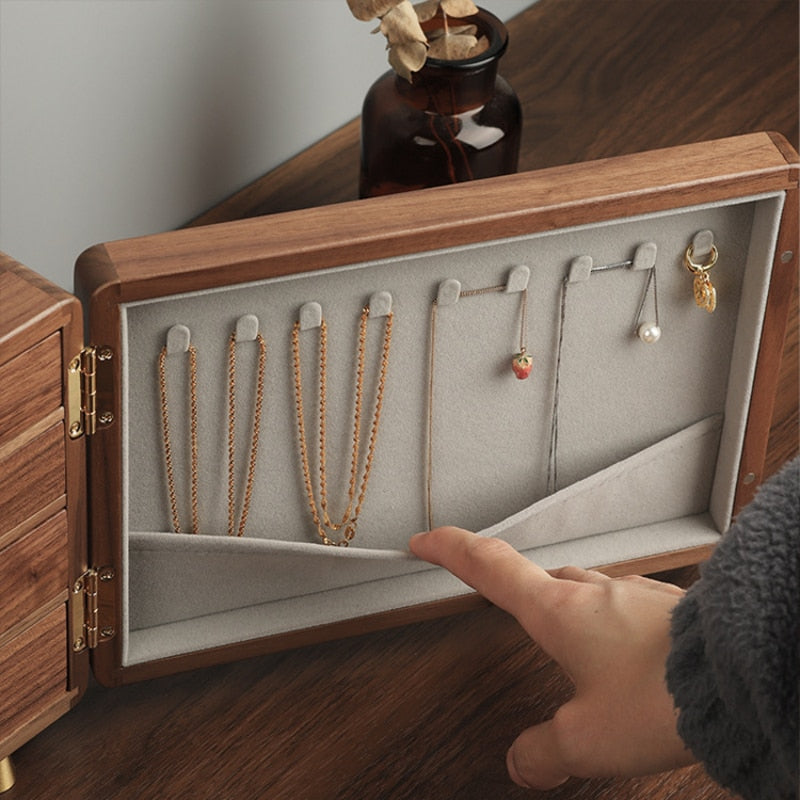 Boîte Bijoux en Bois Massif