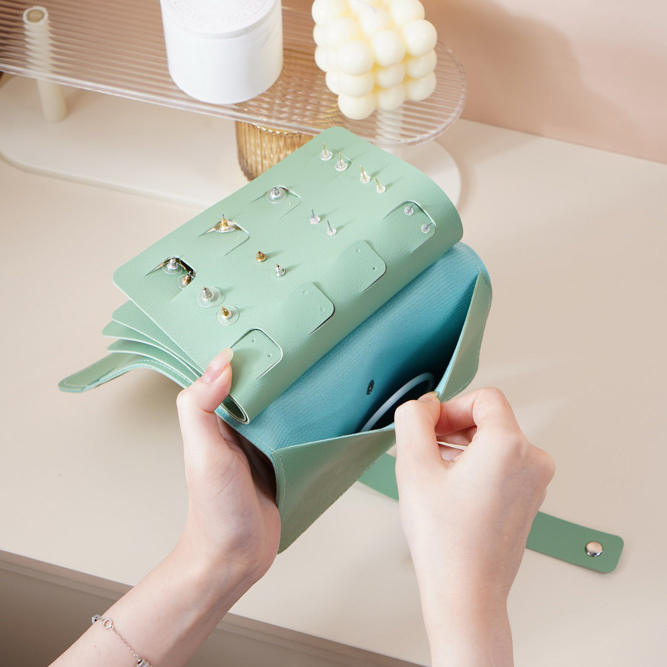 Pochette pour Bijoux en Cuir