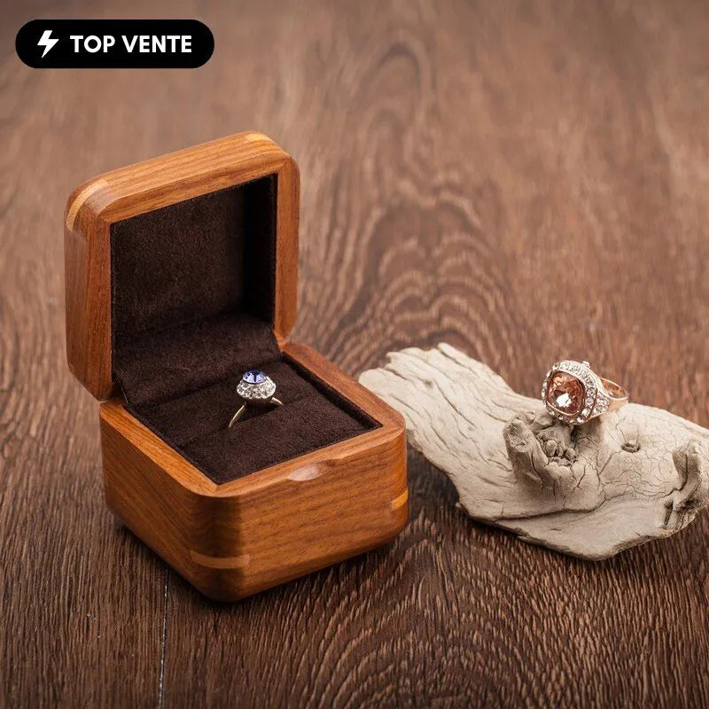 Écrin Bague Bois