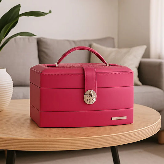 boite a bijoux rose femme