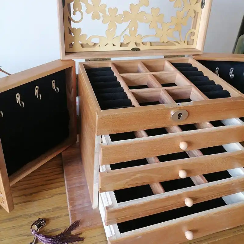 boite bijoux sculptée en bois
