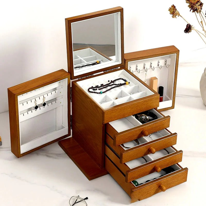 Boîte Bijoux en Bois Spacieuse