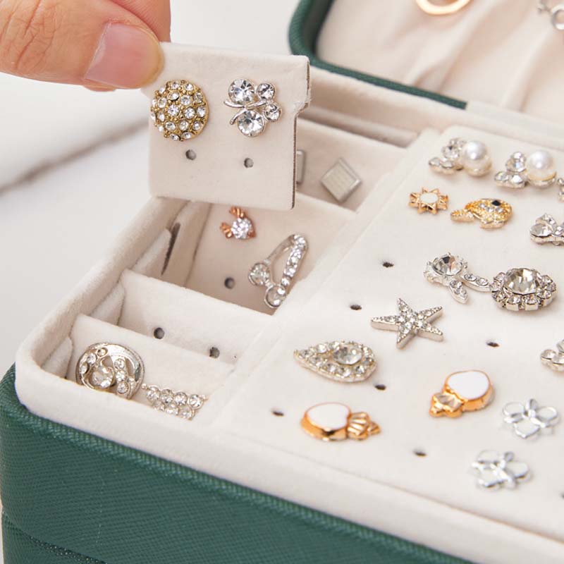Petit Coffret à Bijoux Portable Pour Filles | Rangement Boucles D'oreilles Et Colliers - Voyage