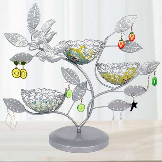 Arbre à Bijoux en Métal Nid Oiseau