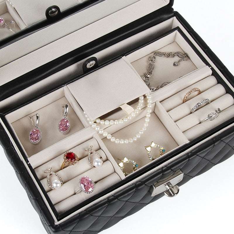 Boîte à Bijoux Capitonnée en Cuir| Les Boîtes d'Aphrodite
