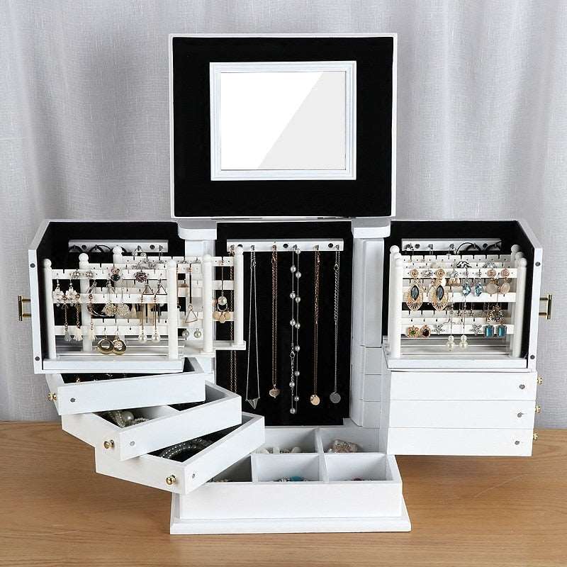 boîte à bijoux éventail blanc