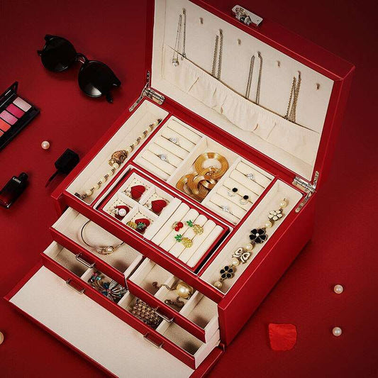 Boîte à Bijoux Prestige en Cuir| Les Boîtes d'Aphrodite