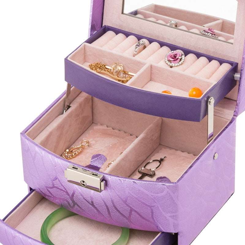 Boîte à Bijoux en Cuir à Poignée | Les Boîtes d'Aphrodite