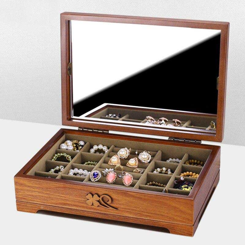 Boîte à Bijoux Petits Motifs en Bois femme