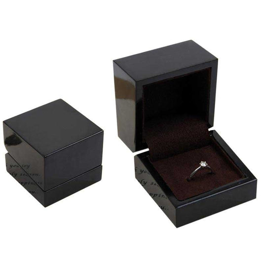 Écrin Bague Bois Noir