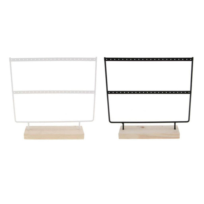 Porte Bijoux sur Pied Noir et Blanc
