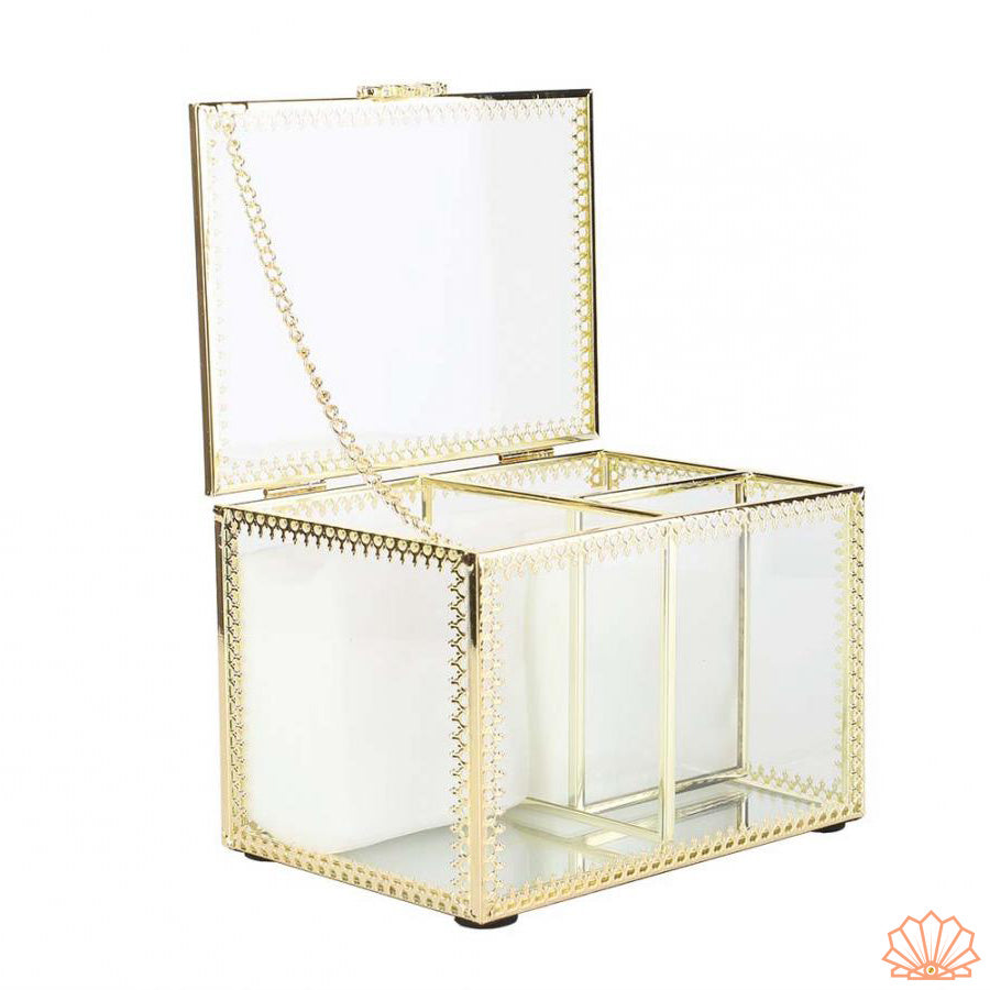 Boîte à Bijoux Dorée en Verre | Les Boîtes d'Aphrodite