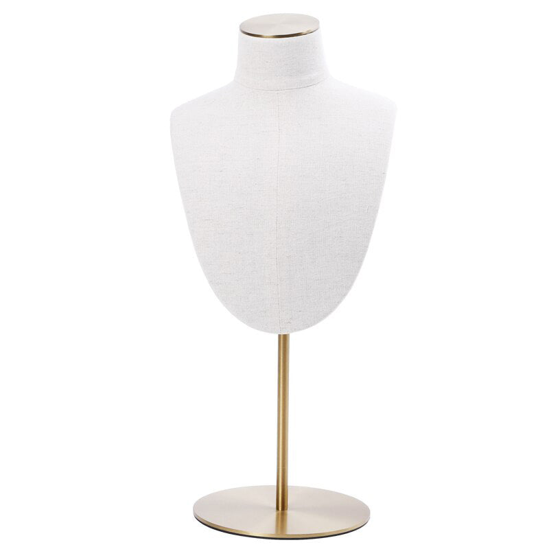 porte bijoux buste laiton brossé moderne patin mousse