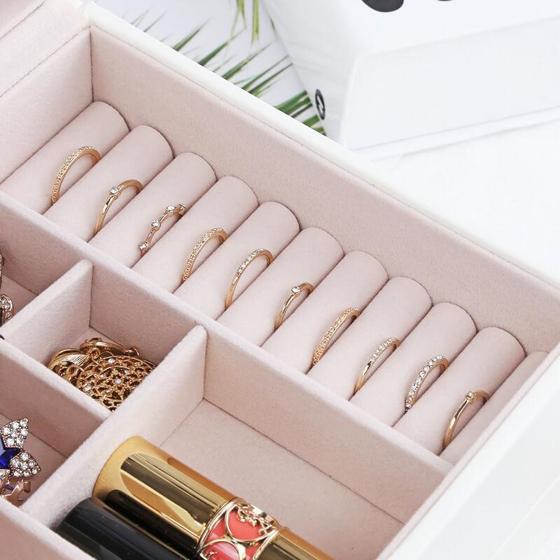 Boîte à Bijoux Noire Moderne avec tiroir
