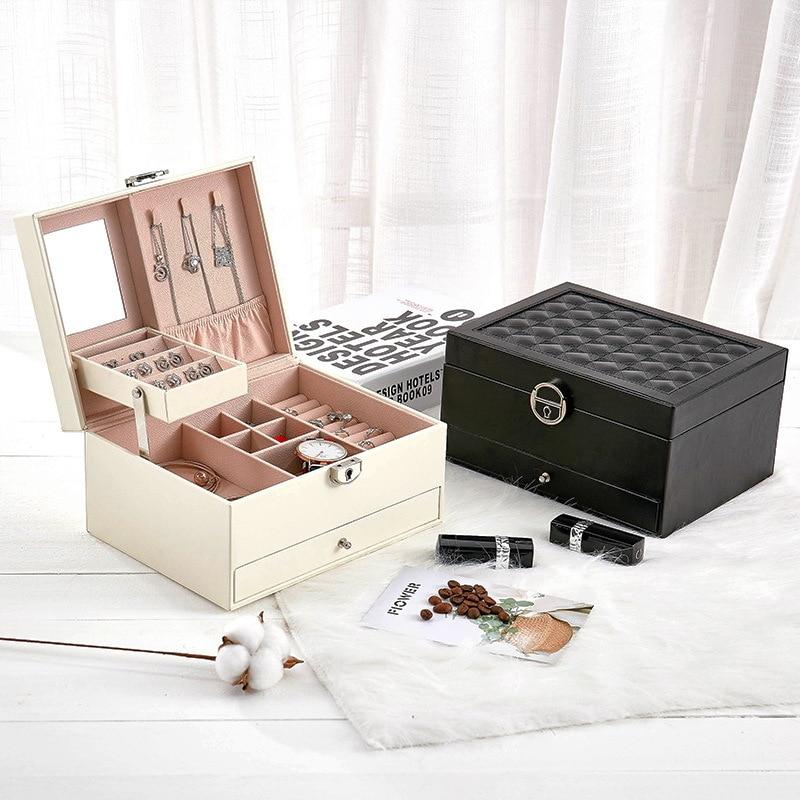 Boîte à Bijoux Moderne Blanche et Noire