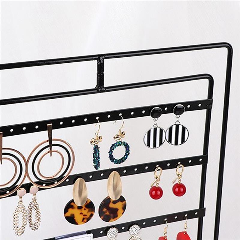 Porte Bijoux Cadre Rotatif Bois Socle