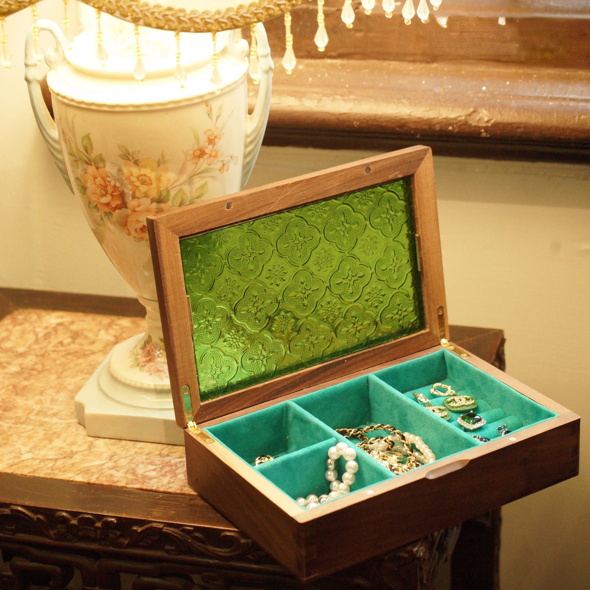 Boîte Bijoux Vintage en Bois