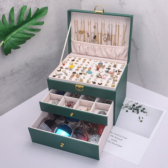 Boîte Coffret à bijoux noir femme petite boîte à bijoux de voyage Boîte Coffret à bijoux noir femme petite boîte à bijoux de voyage
