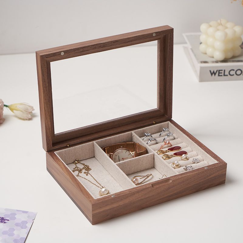 Stitch - Boîte à Bijoux en bois (avec miroir, compartiments en