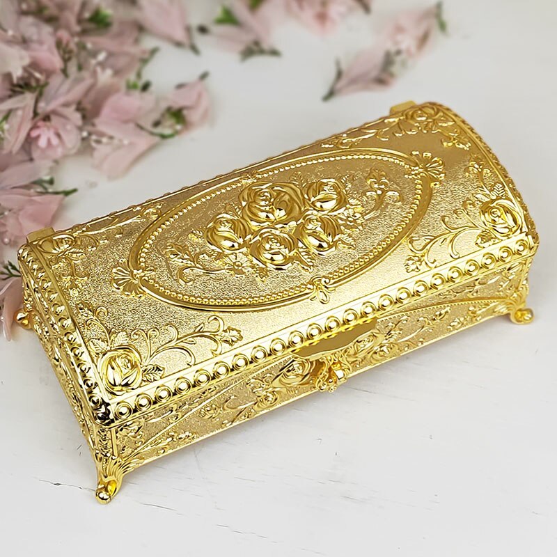 Boîte à Bijoux Ancienne Dorée