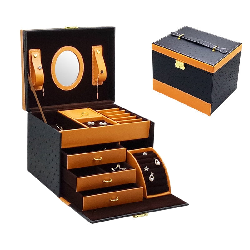 Boîte à Bijoux Vintage noir orange