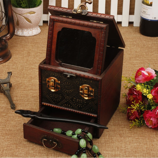 Boîte à Bijoux Ancienne en Bois
